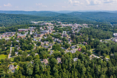 Aerial view of Hanover, NH in the Upper Connecticut River Valley
