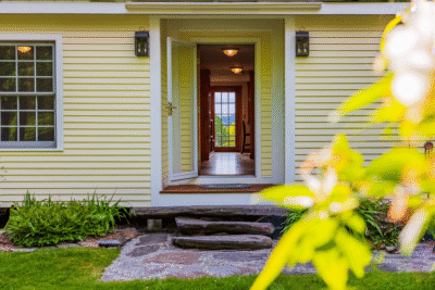 Barnard Vermont home exterior with mountain views