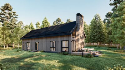 Exterior of the Mountain Stream at Quechee Alder home model, new homes in Vermont